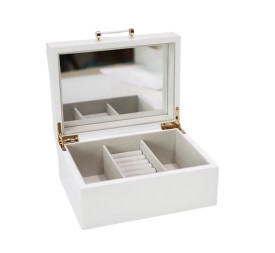JOYERO MDF ESPEJO 20X16X9,5 LACADO BLANCO
