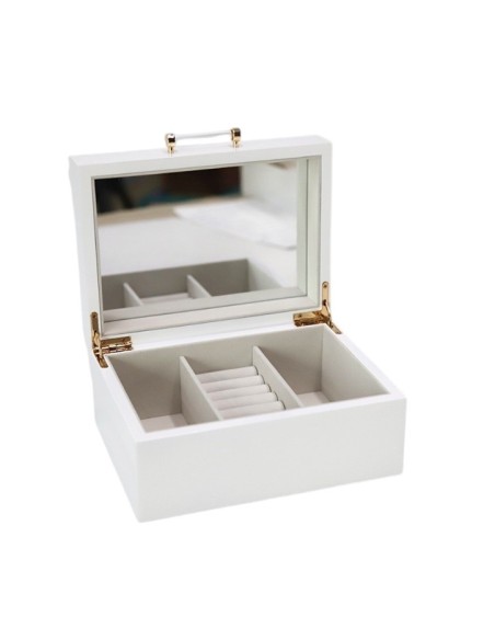 JOYERO MDF ESPEJO 20X16X9,5 LACADO BLANCO