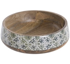 ENSALADERA MANGO 28X28X8 LACADO VERDE