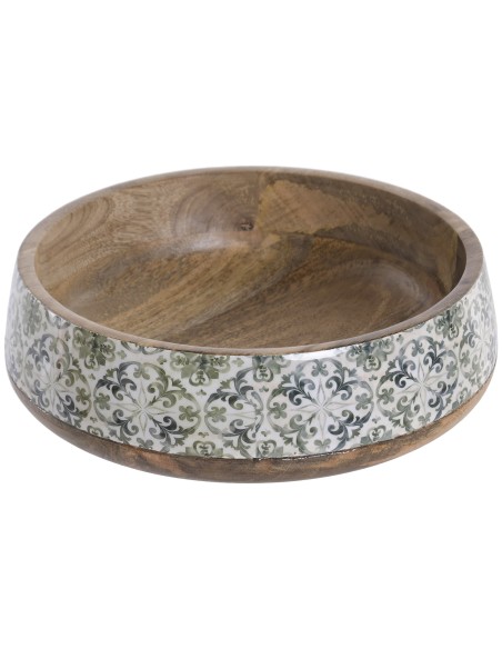 ENSALADERA MANGO 28X28X8 LACADO VERDE