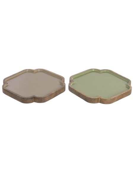 BANDEJA MANGO 25,5X25,5X2,5 LACADO 2 SURT.