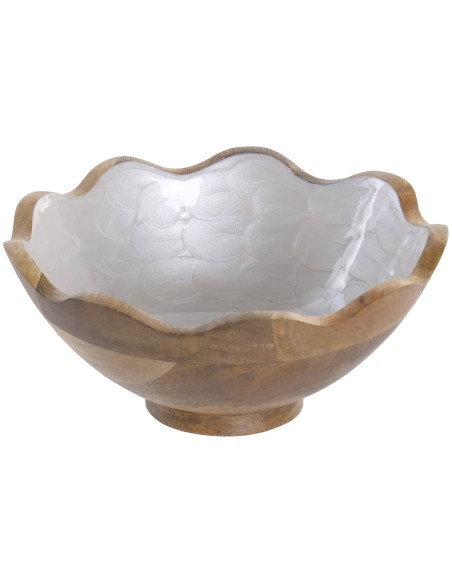 ENSALADERA MANGO 25X25X11 NACARADO BLANCO