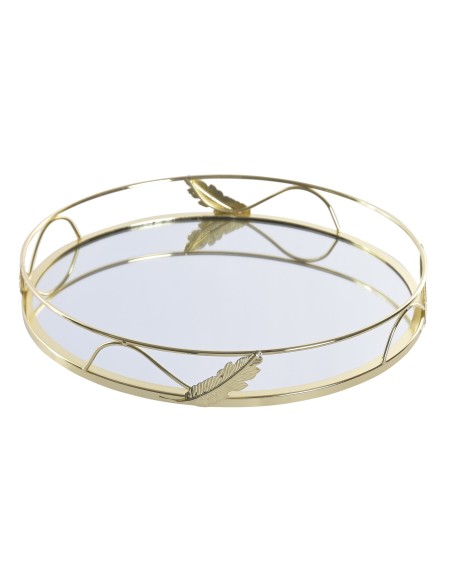 BANDEJA METAL ESPEJO 30,5X30,5X4,5 DORADO