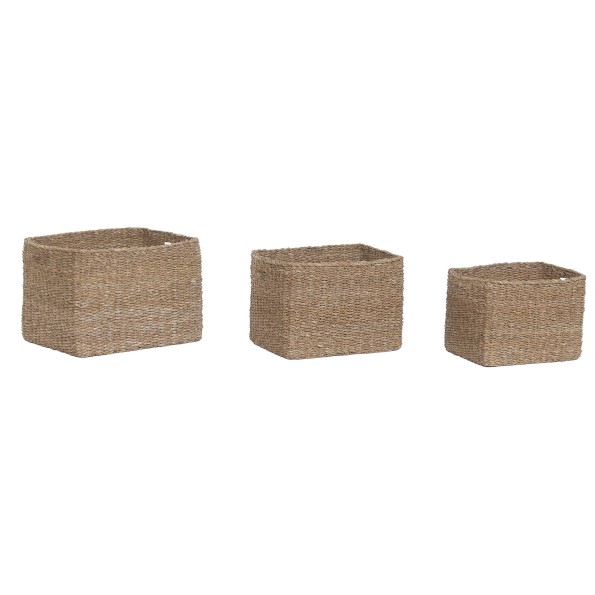 CESTA SET 3 SEAGRASS 42X33X30 NATURAL