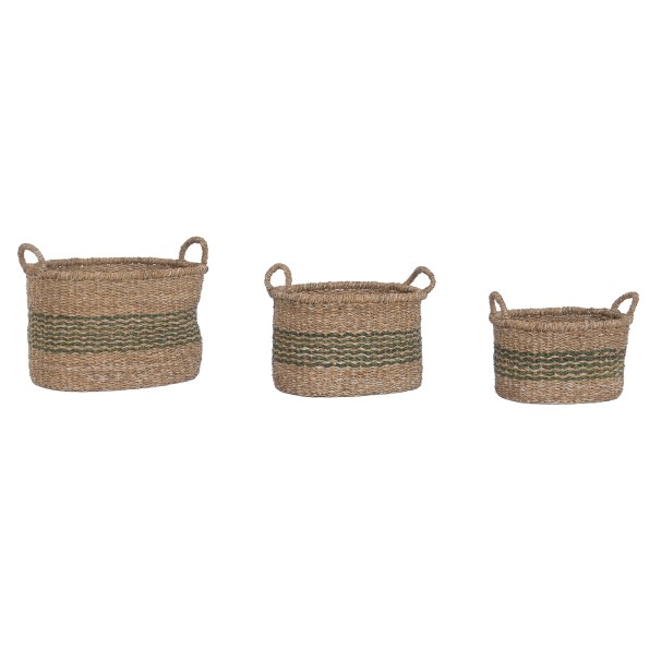 CESTA SET 3 SEAGRASS 43,5X34X30 NATURAL