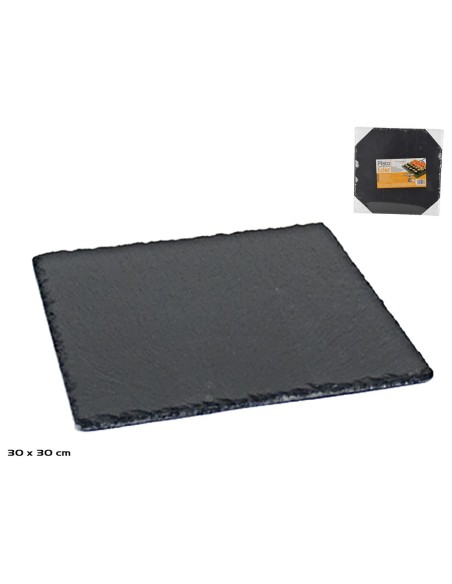 PLATO EDER CUADRADO PIZARRA 30x30 PLATO EDER CUADRADO PIZARRA 30x30