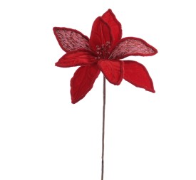 POINSETTIA VELVET 36 CMS (NAV3671-08)