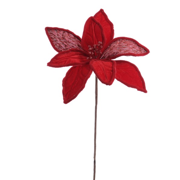 POINSETTIA VELVET 36 CMS (NAV3671-08)