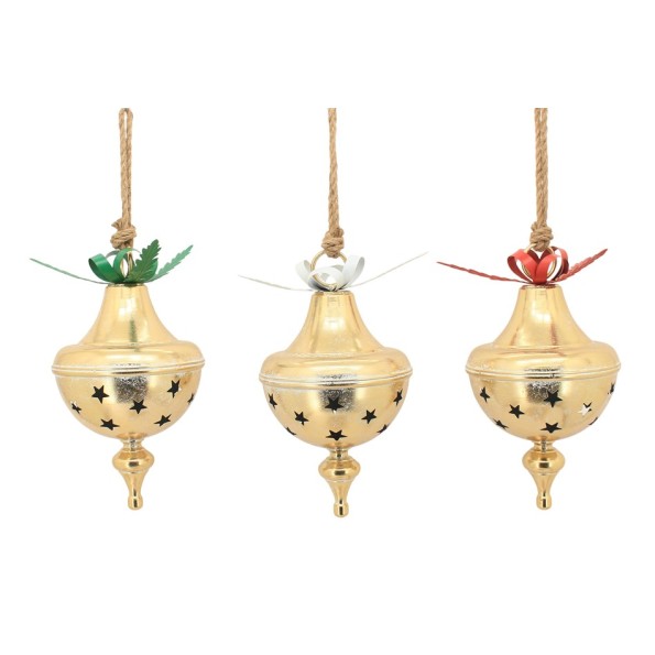DECORACION COLGANTE METAL 24,5X24,5X44 25 cm cuerd