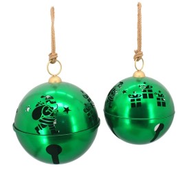 DECORACION COLGANTE SET 2 METAL 62X62X75,5 35 cm VERDE