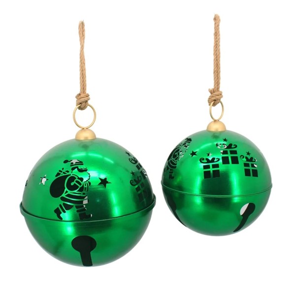 DECORACION COLGANTE SET 2 METAL 62X62X75,5 35 cm VERDE