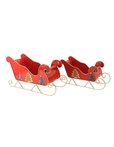 TRINEO SET 2 METAL 49,5X18,5X27,5 ROJO