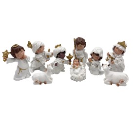 NACIMIENTO SET 9 RESINA 5,5X5X9 BLANCO