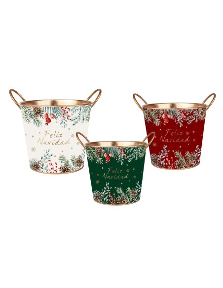 CAJA SET 3 METAL 26X26X22,5 DORADO BLANCO