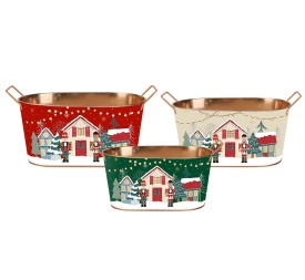 CAJA SET 3 METAL 30X15,5X17 DORADO ROJO