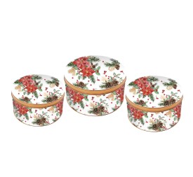 CAJA SET 3 METAL 20X20X9 DORADO MULTICOLOR