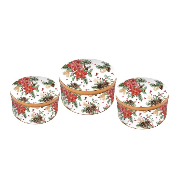 CAJA SET 3 METAL 20X20X9 DORADO MULTICOLOR