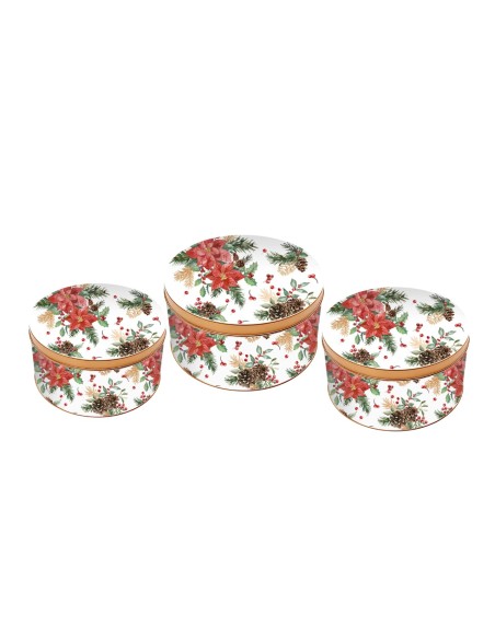 CAJA SET 3 METAL 20X20X9 DORADO MULTICOLOR