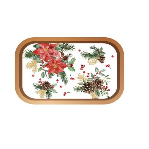 BANDEJA METAL 34X23X1,5 DORADO MULTICOLOR