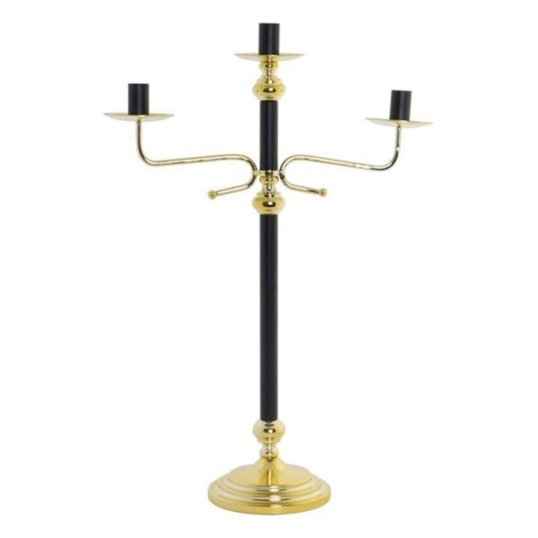 CANDELABRO METAL 39X15X58 BICOLOR DORADO