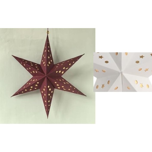 DECORACION COLGANTE PAPEL 40X10X40 180G 2 SURT.