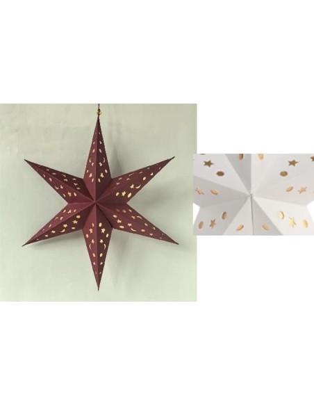 DECORACION COLGANTE PAPEL 40X10X40 180G 2 SURT.