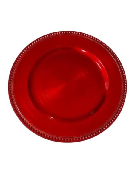 BAJOPLATO PP 33X33X1,5 ROJO