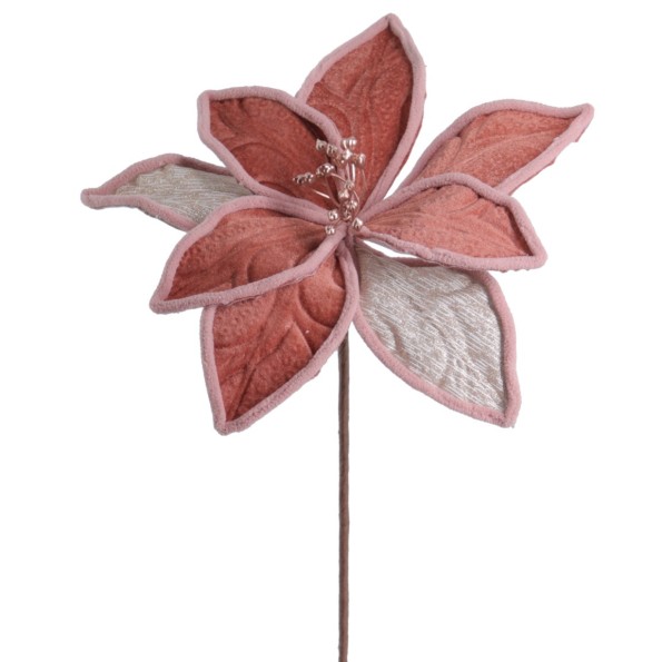 POINSETTIA VELVET 36 CMS (NAV3671-12)
