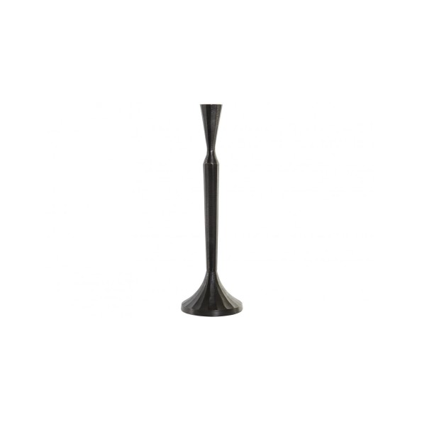 CANDELABRO ALUMINIO 12X12X40,5 RAYADO NEGRO