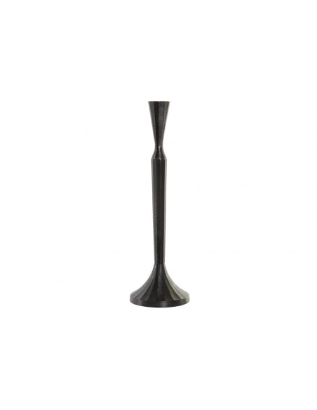 CANDELABRO ALUMINIO 12X12X40,5 RAYADO NEGRO