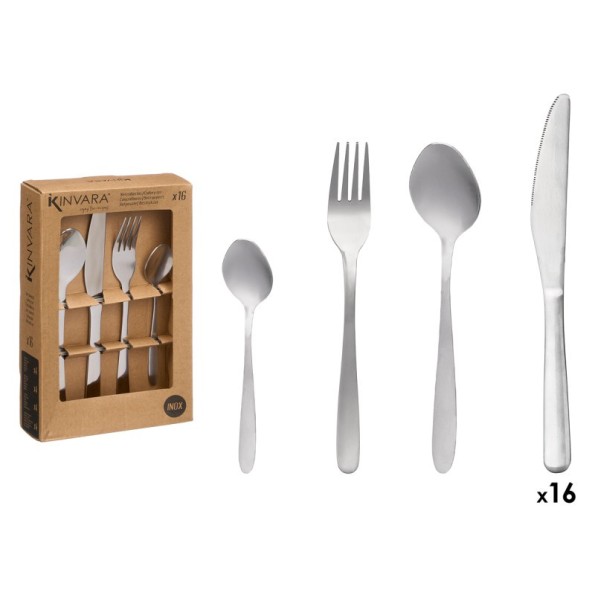 SET 16 CUBIERTO ACERO INOX