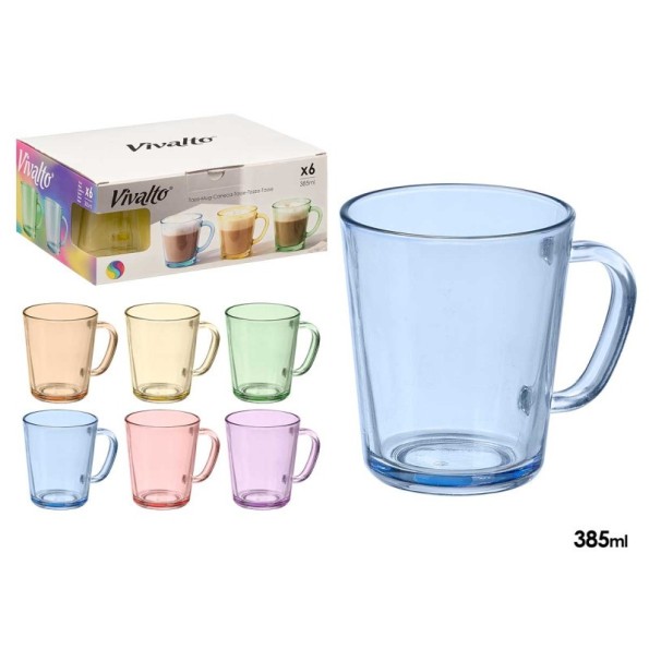 JARRA MUG SURT 6 COL 385 ML