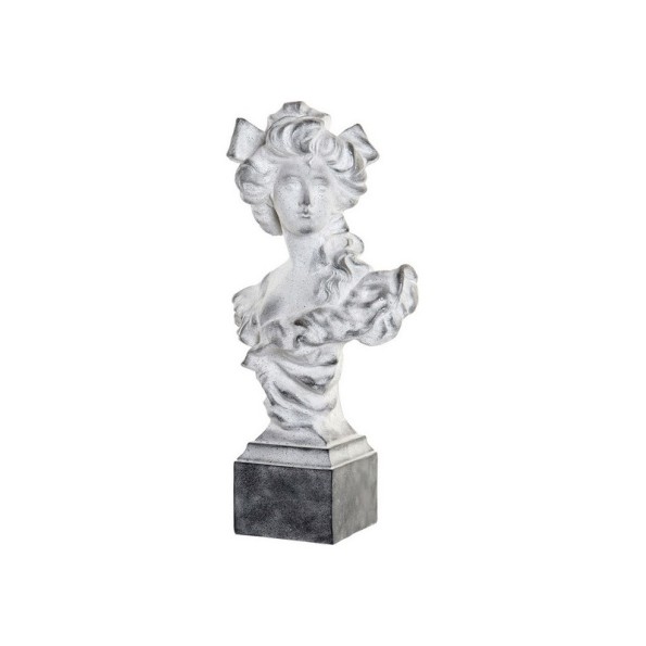 FIGURA RESINA 30,5X22X61,5 BUSTO ENVEJECIDO GRIS