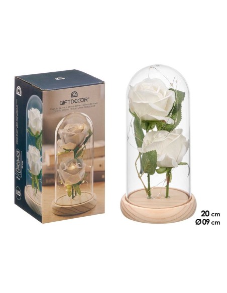 CUPULA 2 ROSAS LED BLANCA