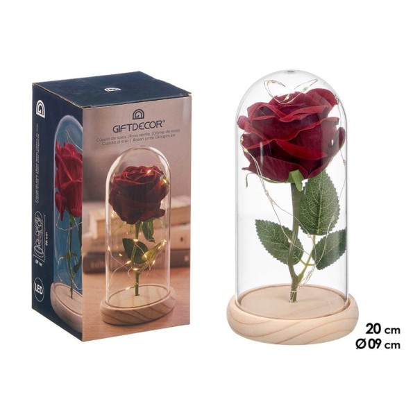 CUPULA 1 ROSA LED ROJA