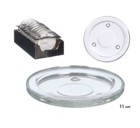 BASE PORTAVELAS CRISTAL REDONDO DIA 11CM