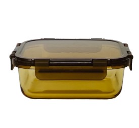 RECIPIENTE CRISTAL PP 18X14X6 640ML AMBAR