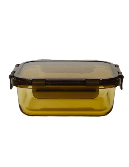 RECIPIENTE CRISTAL PP 18X14X6 640ML AMBAR