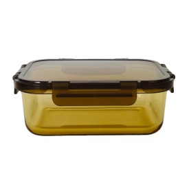 RECIPIENTE CRISTAL PP 21X16X7 1L. AMBAR
