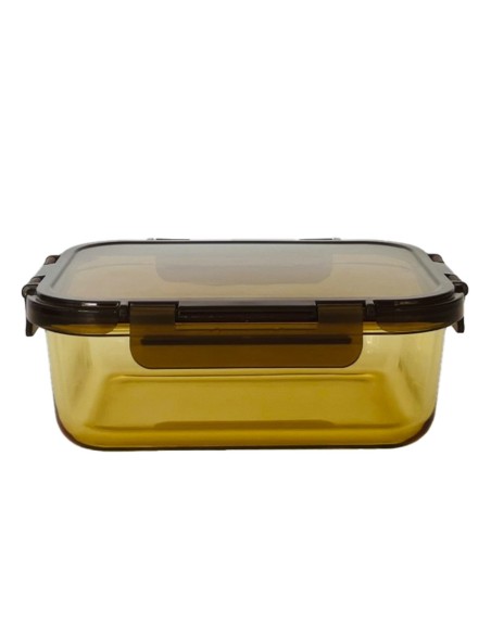 RECIPIENTE CRISTAL PP 21X16X7 1L. AMBAR