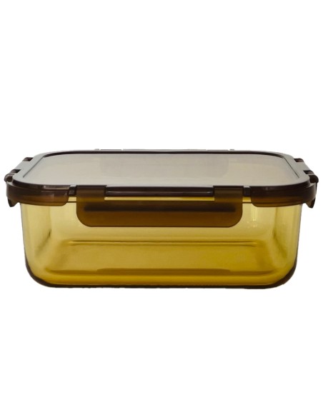 RECIPIENTE CRISTAL PP 23X17,5X7,5 1.5L AMBAR