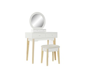 TOCADOR SET 2 MDF ESPEJO 75X40X129 ESPEJO BLANCO