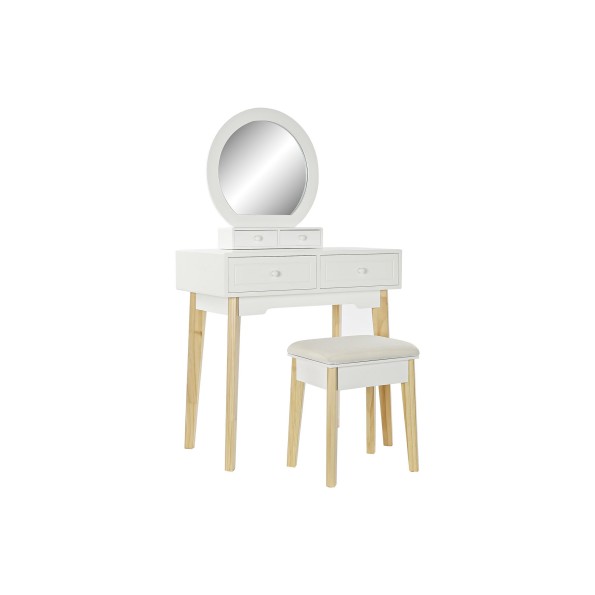 TOCADOR SET 2 MDF ESPEJO 75X40X129 ESPEJO BLANCO