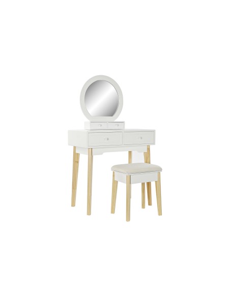 TOCADOR SET 2 MDF ESPEJO 75X40X129 ESPEJO BLANCO