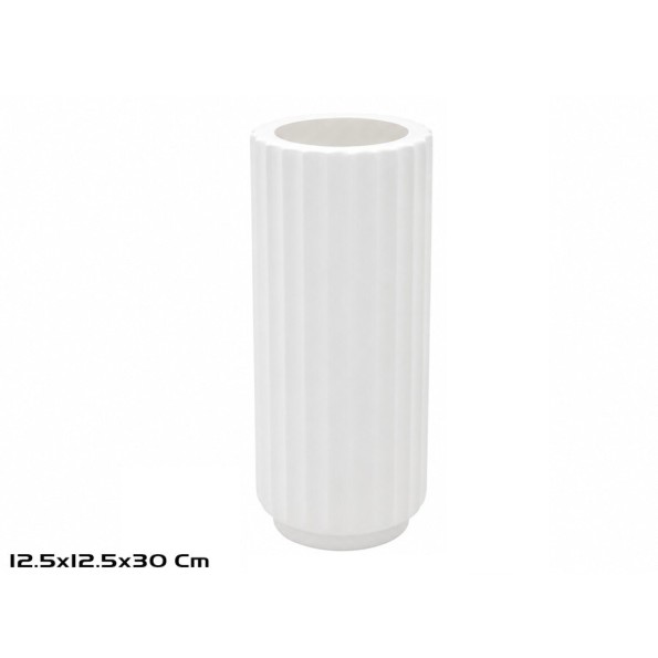 JARRON ESCIPION 30X12.5CM BLANCO