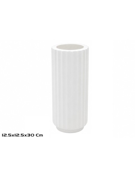 JARRON ESCIPION 30X12.5CM BLANCO