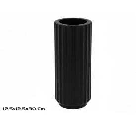 JARRON ESCIPION 30X12.5CM NEGRO