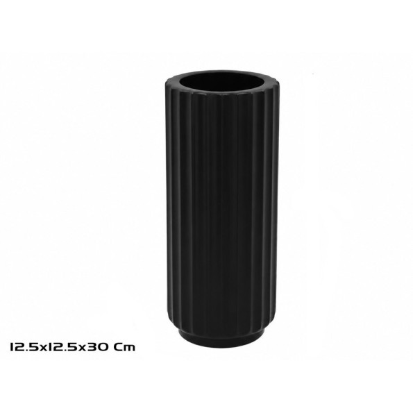 JARRON ESCIPION 30X12.5CM NEGRO