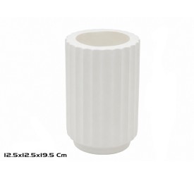 JARRON ESCIPION 19.5X12.5CM BLANCO