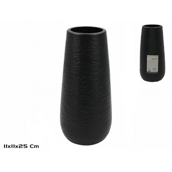 JARRON ANIBAL 25X9CM NEGRO